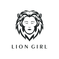Lion Girl logo design
