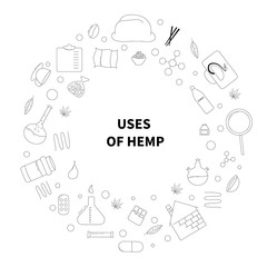 Template hemp icon 3