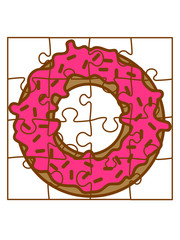 donut puzzle essen lecker hunger süßigkeit gebäck ring rund teil puzzlespiel puzzleteil puzzlestück puzzeln form logo spaß bild design cool umriss hobby