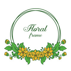 Fototapeta premium Vector illustration design artwork orange floral frame
