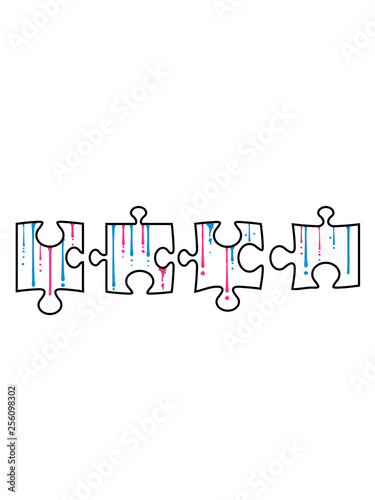 bunt graffiti tropfen puzzlespiel 4 teile puzzle liebe teil puzzleteil puzzlestück puzzeln form logo spaß bild design cool umriss hobby