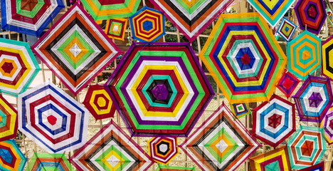 Colorful thread decoration