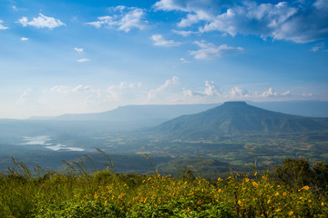 Obraz premium Beautiful landscape mountain Thailand / phupapoh - phu pa poh , Loei or Fuji of Thailand