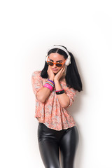 Girl with headphones