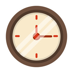 Wall clock isolated symbol