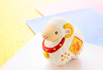 羊 干支 十二支 カラフル 年賀素材