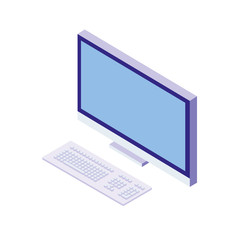 desktop computer isolated icon