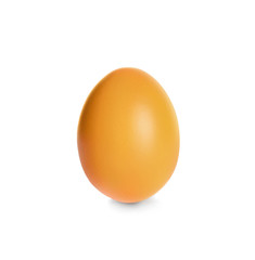Beautiful dyed Easter egg on white background
