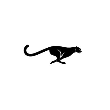 cheetah run logo icon designs vector illustration template