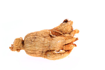Ginseng on a white background