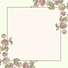 Botanical floral mockup illustration