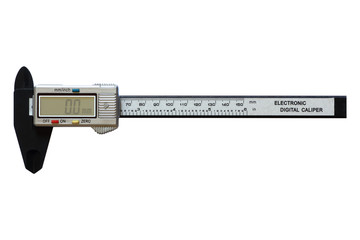 Digital vernier calipers, isolated on white background