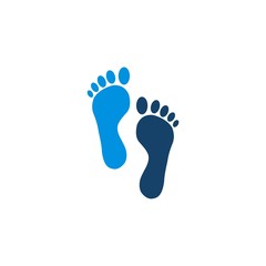 Fototapeta na wymiar Human footprint icon vector illustration isolated on white background