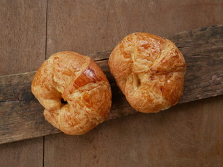 bread on wooden background