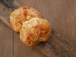 bread on wooden table