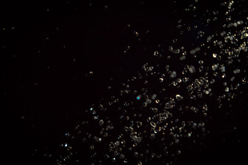 Abstract blur bokeh  texture on black