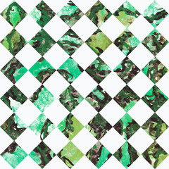  figures with different abstract textures of green and white colors