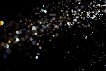 Abstract bokeh  texture on black