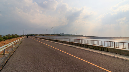 Fototapeta premium Bicycle Route Around The Reservoir