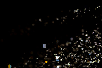 Abstract bokeh  texture on black