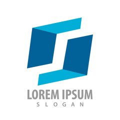 Geometric shape letter S concept design. Symbol graphic template element vector