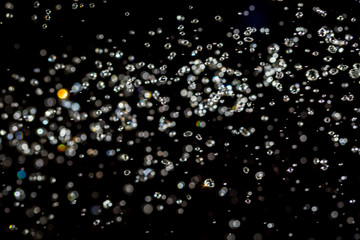 Abstract bokeh  texture on black