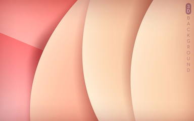 Naklejka na ściany i meble 3D pink overlap layer background. Abstract pink paper with shadow effect. Can use for banner, web, cover, poster, etc. Vector realistic illustration.