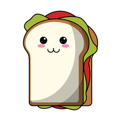 Sandwich kawaii cartoon