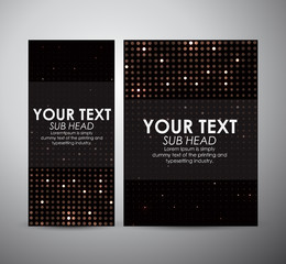 Brochure business design Abstract gold dots pattern background. Vector illustration.