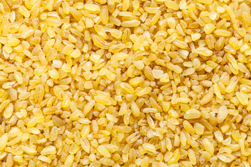 bulgur (burghul) grains close up
