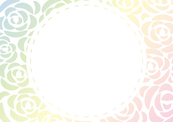 ステッチフレーム　フラワー背景