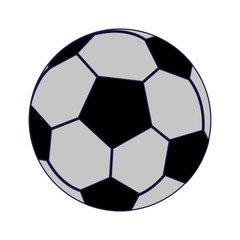 Soccer ball isolated blue lines