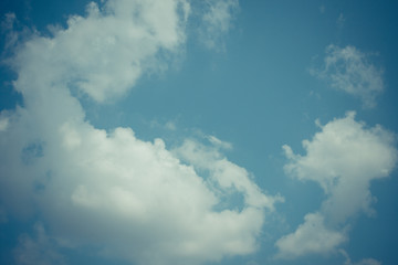 Blue sky and white cluds