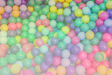 Many colorful plastic balls