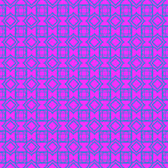 Fototapeta premium Vector Illustration. Pattern With Geometric Ornament, Decorative Border. Design For Print Fabric. Purple blue color