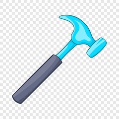 Hammer icon in cartoon style isolated on background for any web design 