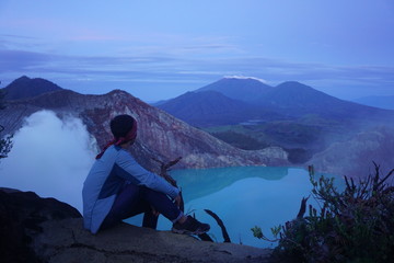 set in a beautiful mountain crater