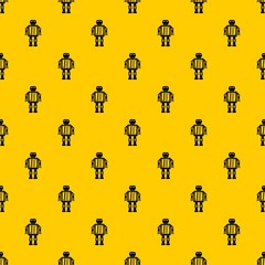 Abstract robot pattern seamless vector repeat geometric yellow for any design