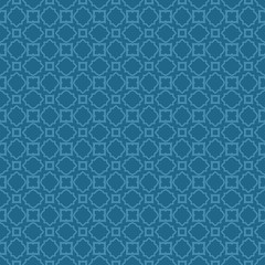 Decorative Geometric Ornament. Seamless Pattern. Vector Illustration. Tribal Ethnic Arabic, Indian, Motif. For Interior Design, Wallpaper. Blue color
