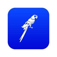 Brazilian parrot icon digital blue for any design isolated on white vector illustration