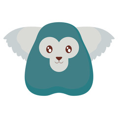 cute exotic monkey head character