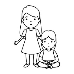 mother with daughter characters