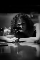 woman in restaurant
