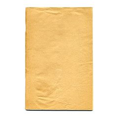 Old paper texture. Blank vintage page. Rough faded sheet surface. Empty place for text. Isolated on white background. Perfect for retro and grunge style design.