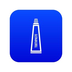 Toothpaste in tube icon digital blue for any design isolated on white vector illustration