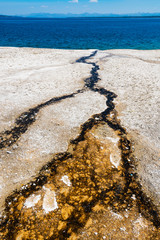 Hot colorful water streams