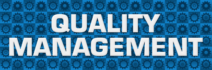 Quality Management Blue Gears Square Texture 