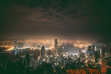 Fototapeta na wymiar Hong Kong Cityscape at night view from The Peak