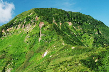 	苗場山　山頂への道