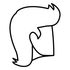 young man head character